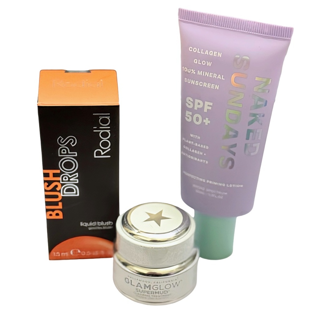 **NWT** Glowing Skincare Bundle: Naked Sundays, Glamglow, Rodial